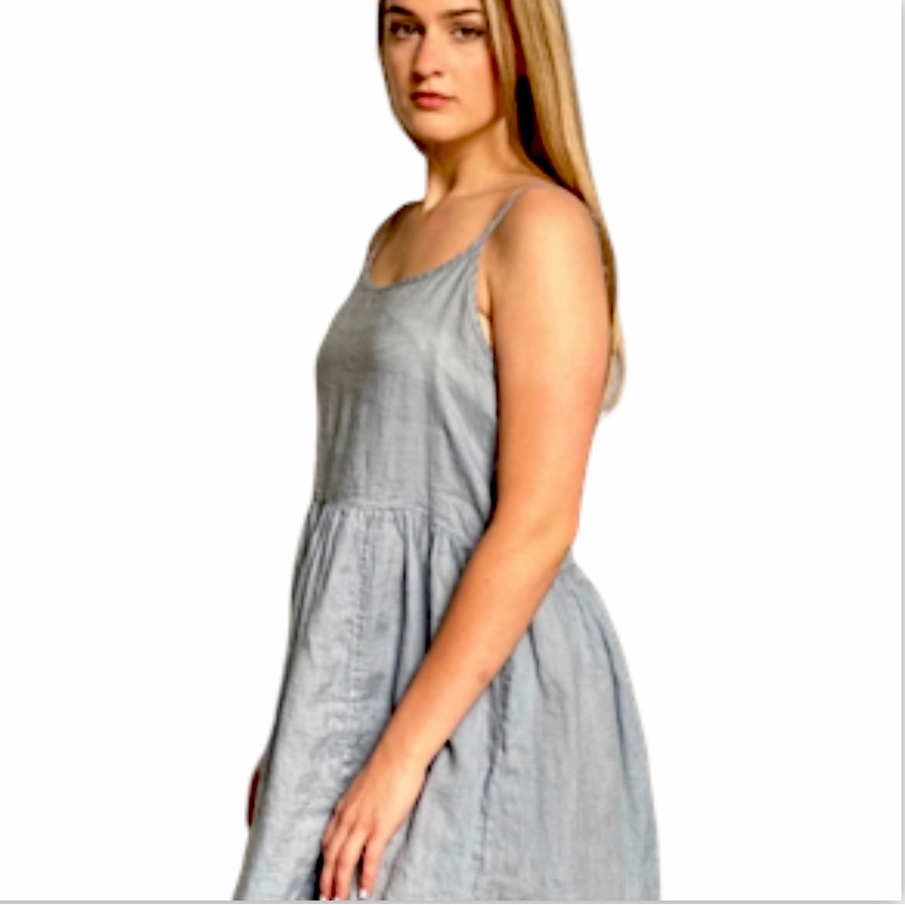 CP Shades. NWT Dot Dress Chambray Linnen.